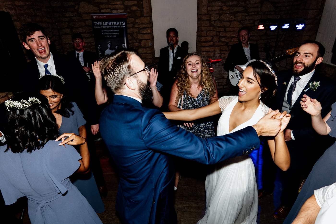 bride and groom dancing at Brympton house